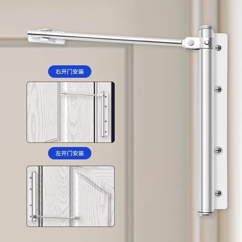 Ferme-porte en acier inoxydable avec dispositif à ressort invisible