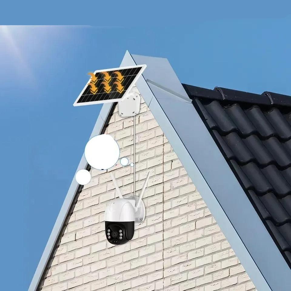 Caméra Sécurité avec Panneau Solaire HD, 355°