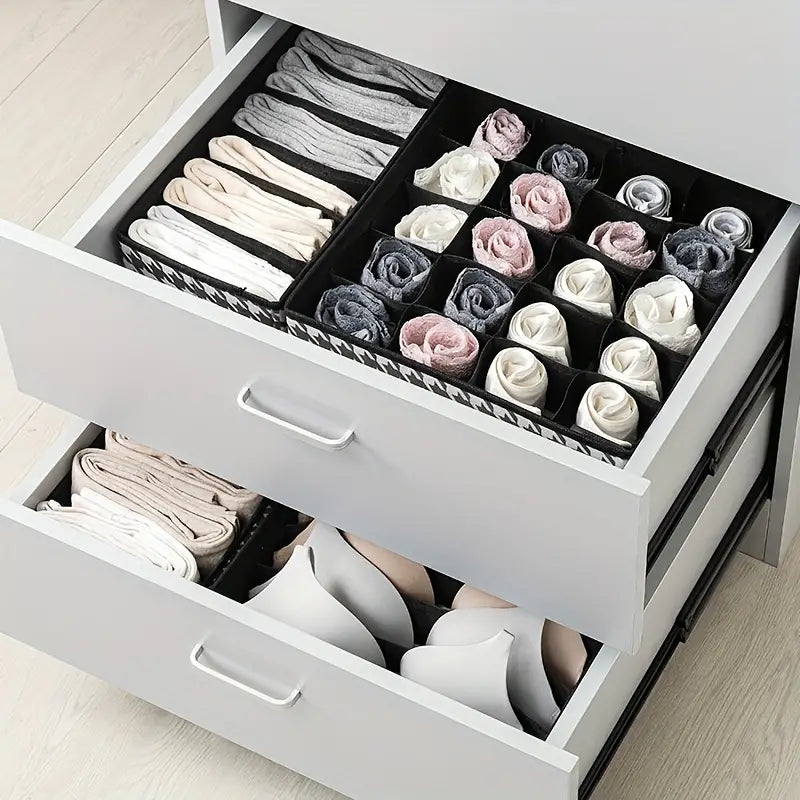 Boîte de Rangement 3 Pièces : Organisation Élégante pour Sous-Vêtements et Chaussettes