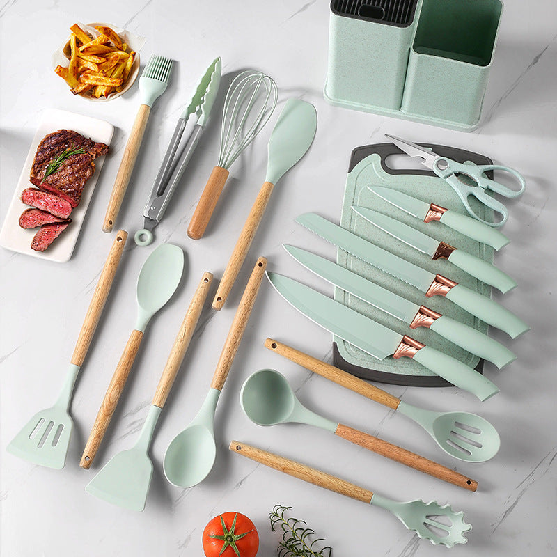 Silicone Savor Ensemble Culinaire - 19 Pièces