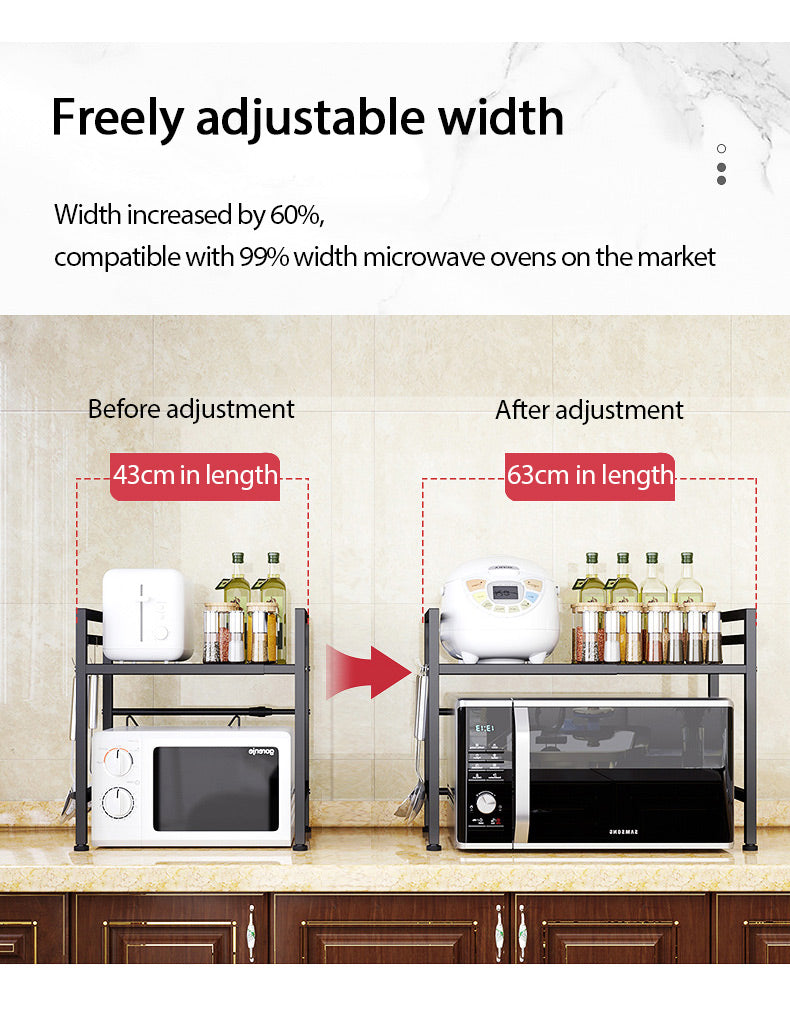 Support Extensible Four à Micro-Ondes à Charge Lourde - Organisation et praticité pour votre cuisine