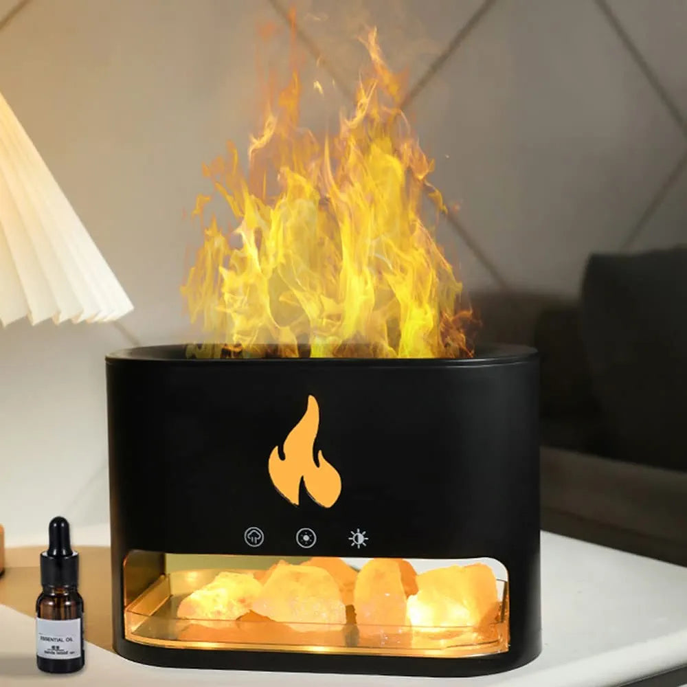 Diffuseur de flamme électrique USB pour huiles essentielles avec veilleuse pour aromathérapie de bureau