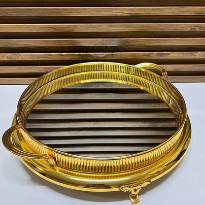 🌟 Service Doré avec Pots et Plateau Élégant 🏺