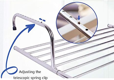 Étendoir à Linge Multi-Usage en Acier Inoxydable - Pratique et Polyvalence pour Vos Besoins de Séchage!