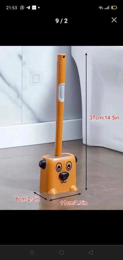 Brosse de toilette sous forme de chiot