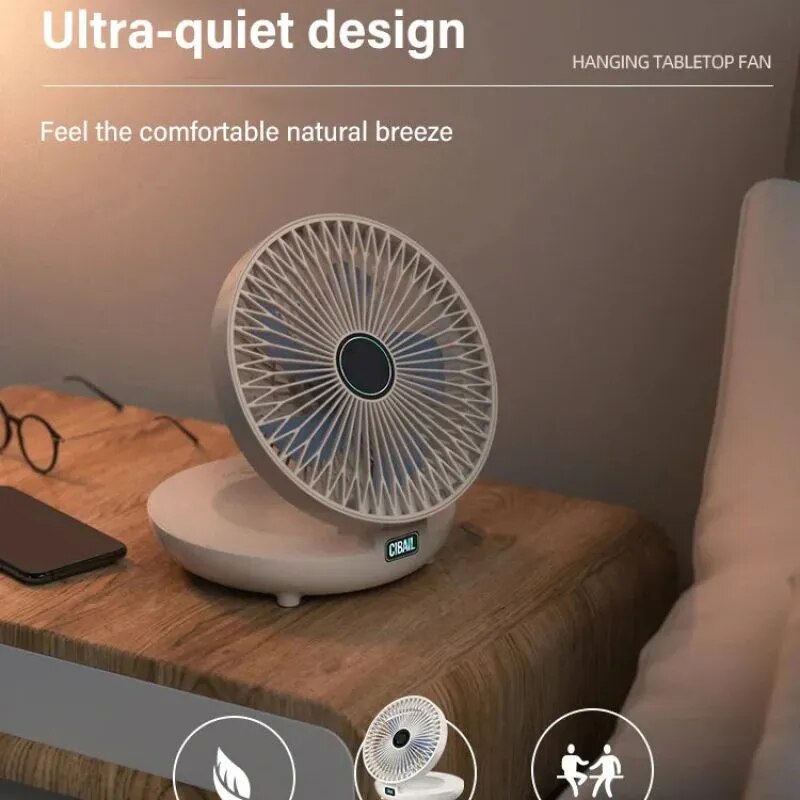 Household Dual Use Kitchen Fan Small Fan USB Charging Home Dormitory Silent Big Wind Desktop Mini Portable Electric Fans