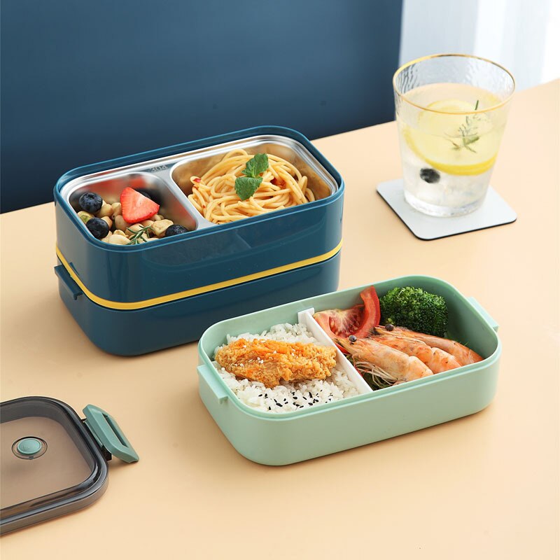 Boîtes Bento Empilables - Repas Pratiques et Organisés pour Enfants et Adultes!