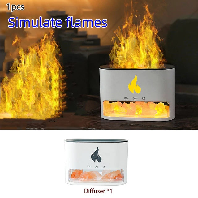 Diffuseur de flamme électrique USB pour huiles essentielles avec veilleuse pour aromathérapie de bureau