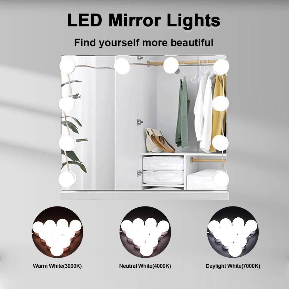 Led lumière mirroir