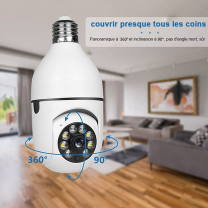 Ampoule Caméra de Sécurité WiFi - Surveillez votre maison avec discrétion et facilité !