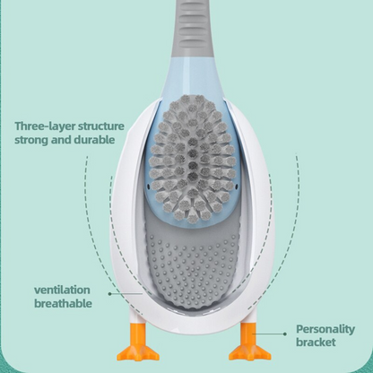 Brosse de bain tête de canard - Un nettoyage polyvalent, efficace et amusant !