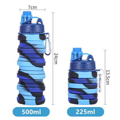 Bouteille d'Eau Pliante Rétractable en Silicone de 500ml