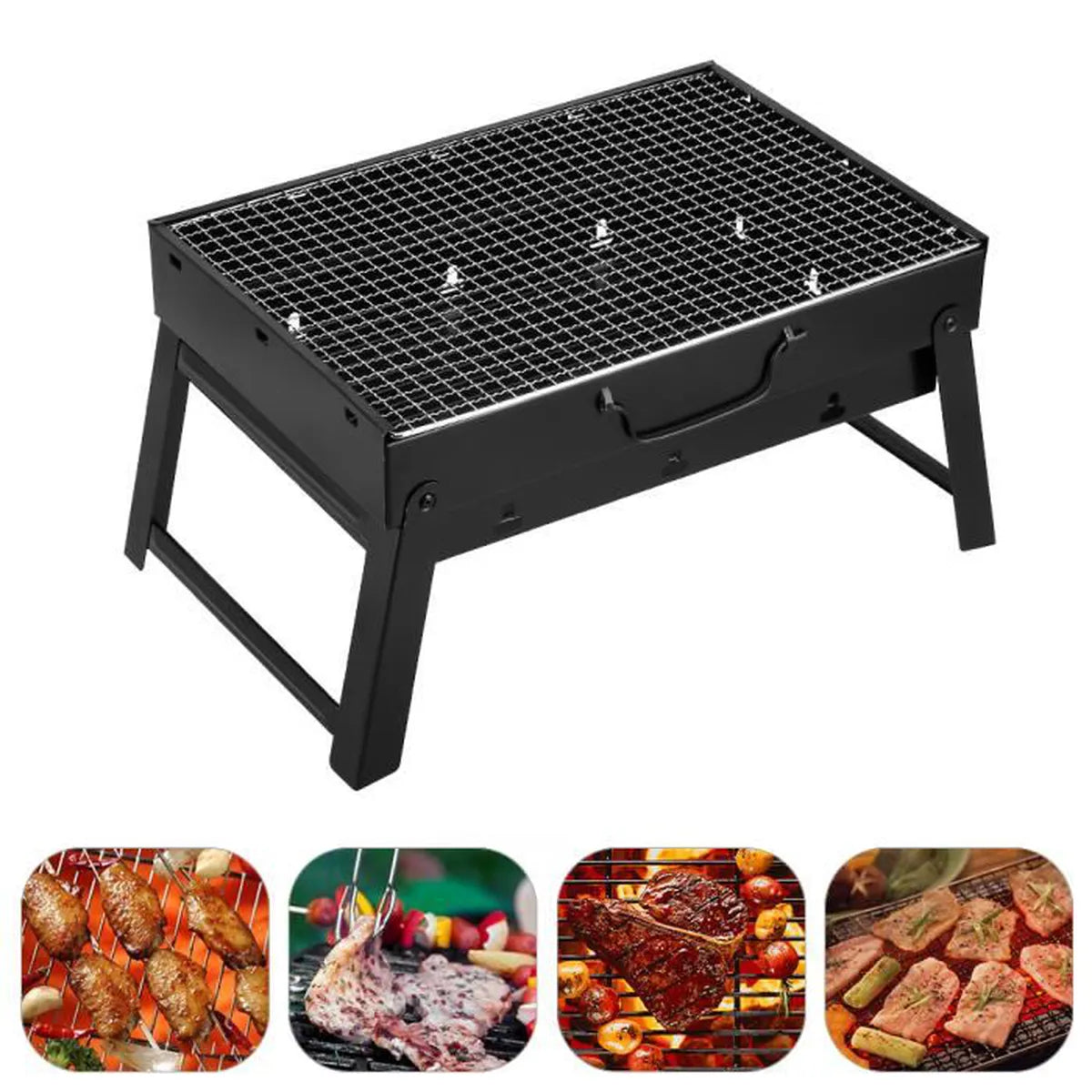 Grilles de barbecue pliables portables