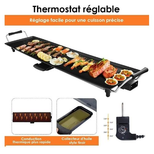 Grille plancha Electrique Barbecue MSSEMEN Baghrir