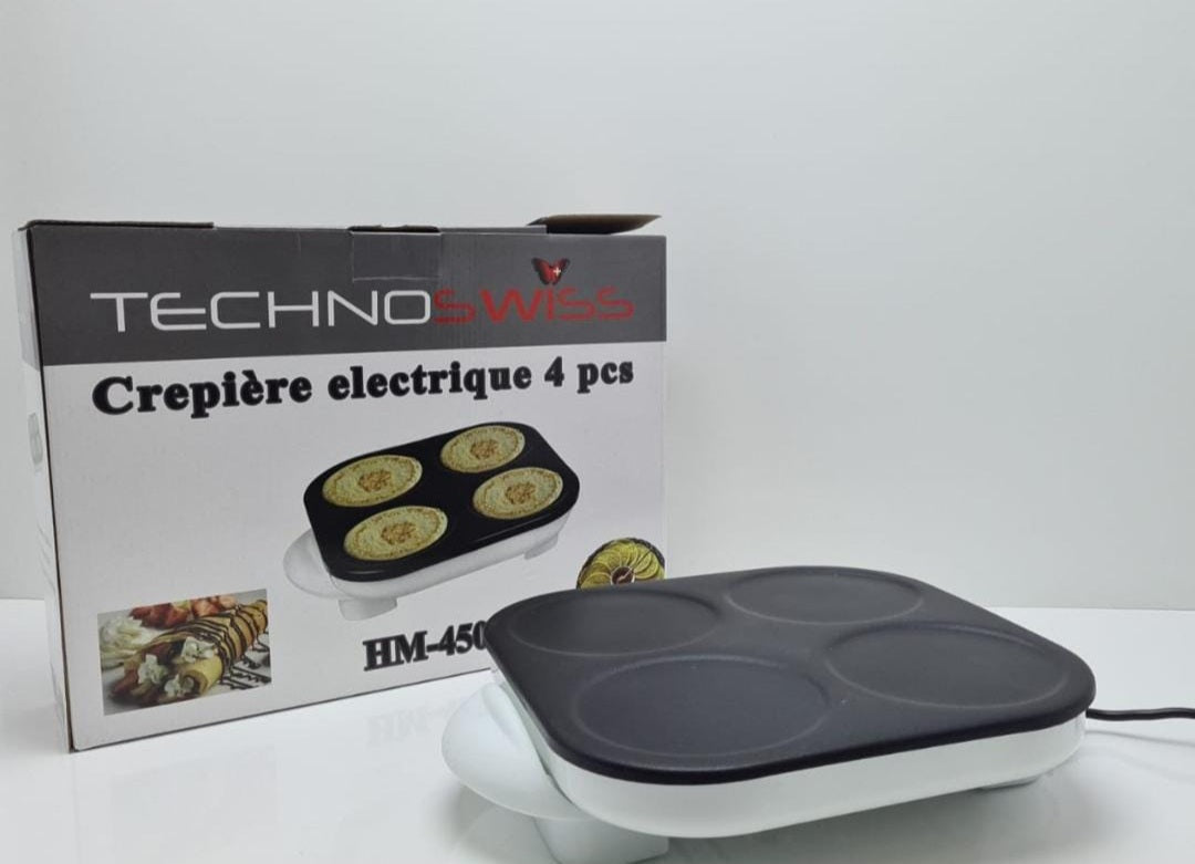 Crêpière électrique 4 pièces pour Baghrir  Batbot Harcha Pancake